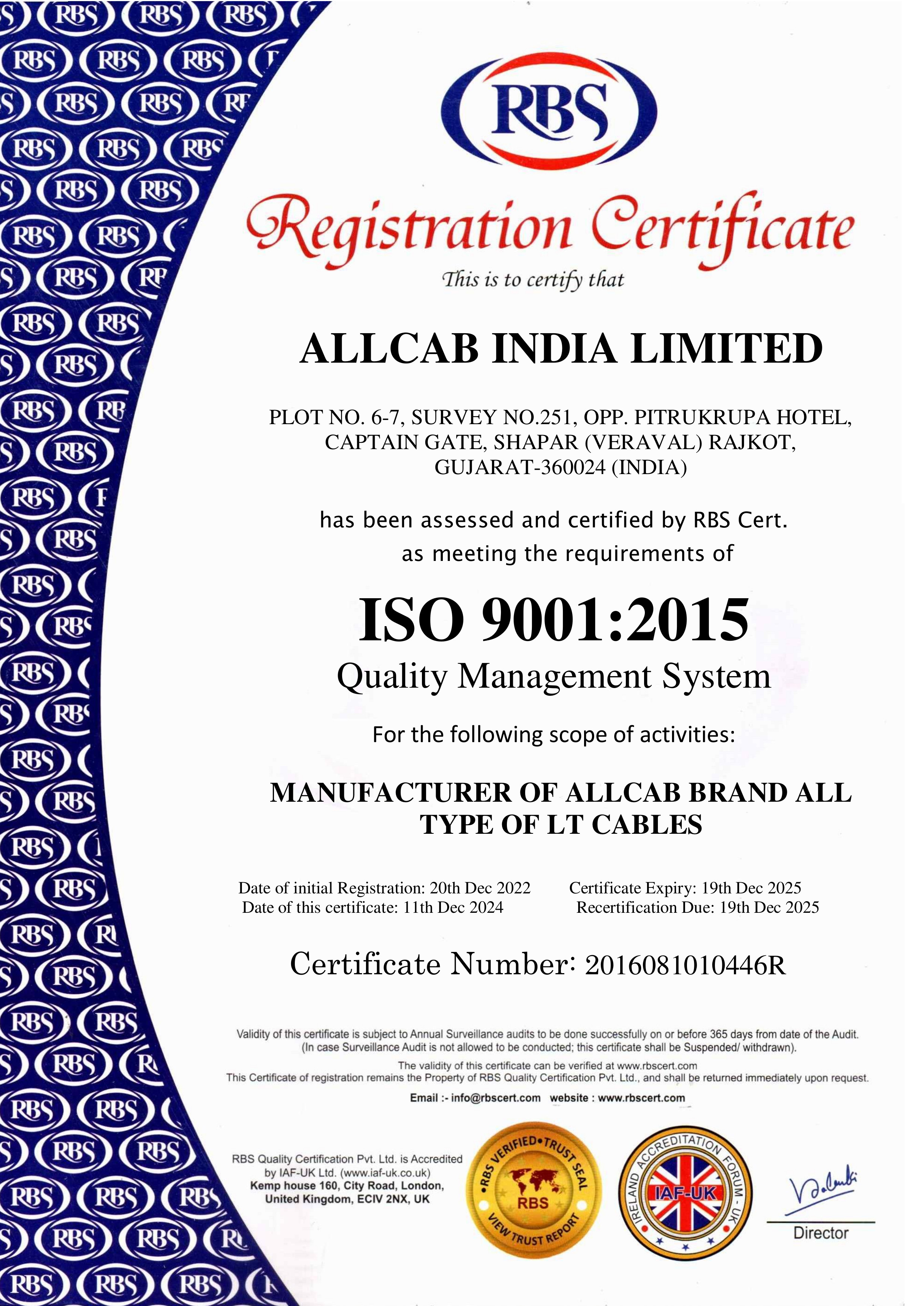 certificate
